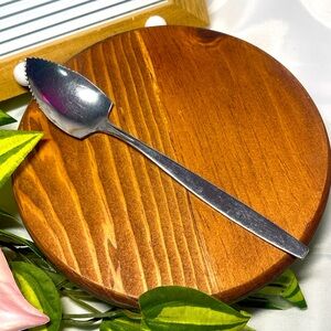 Vintage Stainless Steel Grapefruit Spoon Serrated Edge Citrus Utensil Taiwan